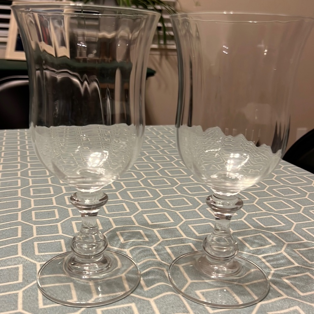 Set of two Mikasa French Countryside water goblets, glass